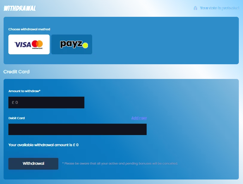 Casimpo Withdrawal Process